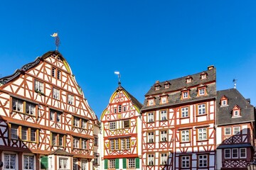 Fototapeta premium Half-timbered houses in Bernkastel-Kues, Germany