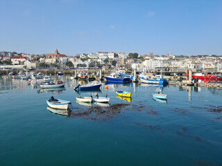 Fototapeta na wymiar Guernsey Channel Islands, St Peter Port Harbour