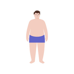 Obese man concept