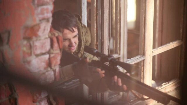 A rebel in the Donbas.