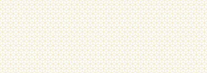 Hexagonal line cube seamless pattern background vector illustration