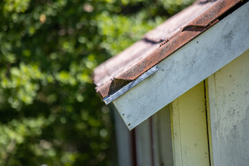 roof of wooden house