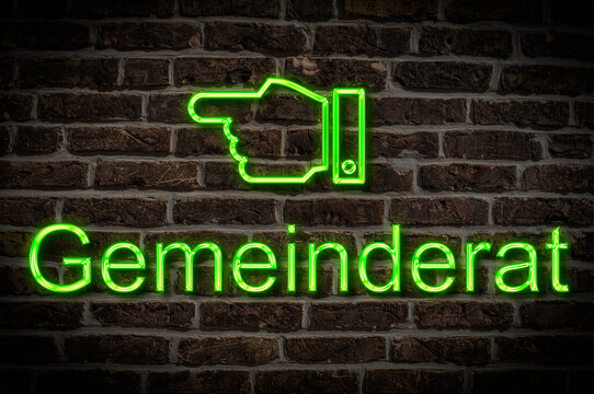 Leuchtreklame Gemeinderat