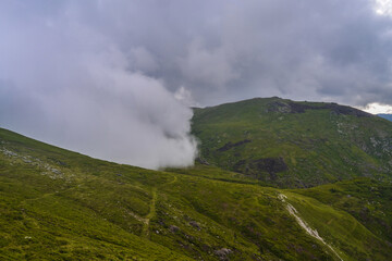 Beautiful mountains landscaping  storm . nature .