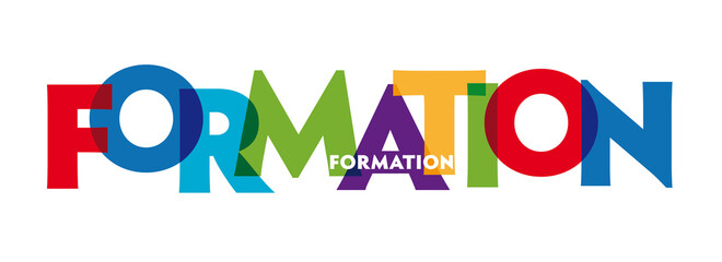 The word formation - vector of stylized colorful font
