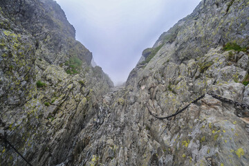Beautiful mountains landscaping  storm . nature .