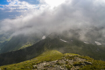 Beautiful mountains landscaping  storm . nature .