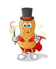 peanut magician illustration. character vector