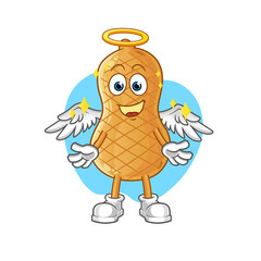 peanut angel with wings vector. cartoon character