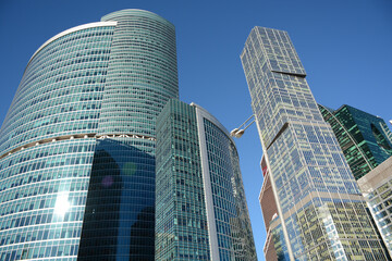 Fototapeta premium MOSCOW, RUSSIA - October 11, 2018: View to the skyscrapers in Moscow City