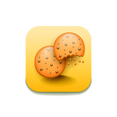 Cookie Oatmeal Fast Food Logo Vector Symbol Icon Design Style