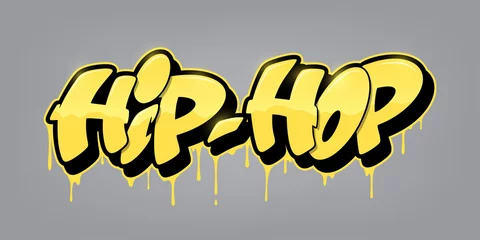 Fotobehang Graffiti Hip hop font in graffiti style. Vector illustration.  © Yevhen