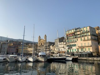 Fototapeta na wymiar old port of Bastia Corsica France