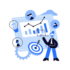 Project initiation vector flat design infographics isolated