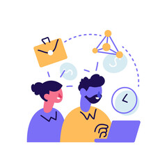 Generation X people working from home office