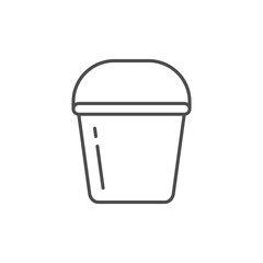 Bucket or pail line outline icon