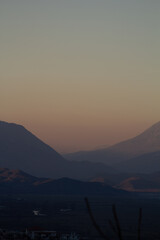 sunset in the mountains