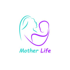Mother life modern Vector logo Design 