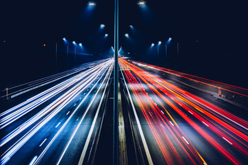 Nocna autostrada © FotoWave Dawid Nowak