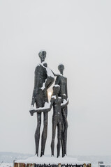 Novi Sad, Serbia - January 11, 2017: "Monument to victims of raids"