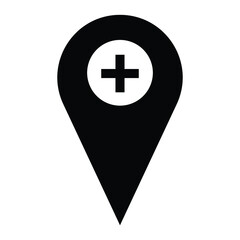 hospital location icon design vector