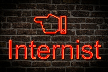 Leuchtreklame Internist