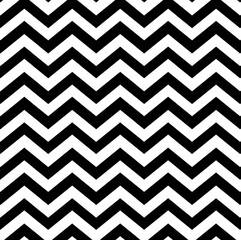 Simple Black and White Chevron Zig Zag Pattern