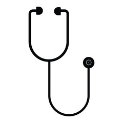 stethoscope on white background