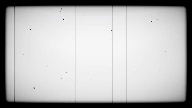 Grunge film screen animation with a dark vignette and flickering lines and dirt