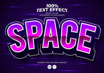 Space Editable Text Effect