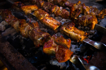 meat on the grill