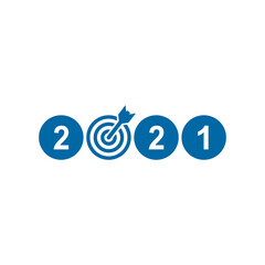 New year 2021 resolution. Vector