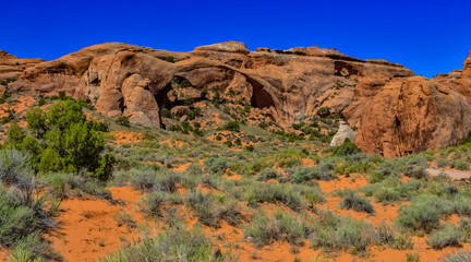 Eroded landscape, Arches National Park, Moab, Utah, US