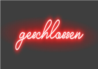 Neon-Reklame geschlossen