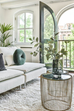 Living room of house in elegant design
