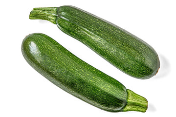 ripe juicy zucchini isolated on white