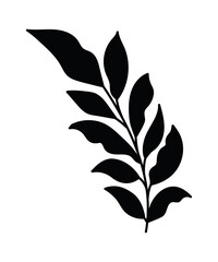 minimalist tattoo of a plant on a white background