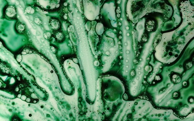 Plate dripping with colored water