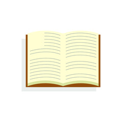 Vector illustration of summer holidays attributes on background. A book icon.