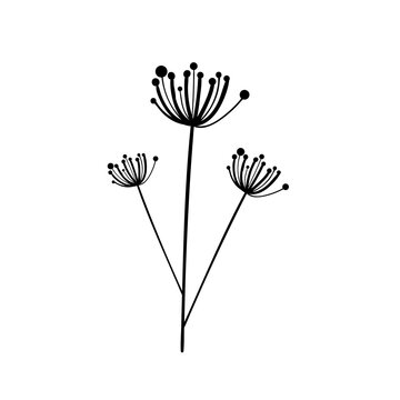 Vector illustration of a flower in cartoon style on a white background.