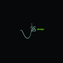 JB initial handwritten calligraphy, for monogram and logo