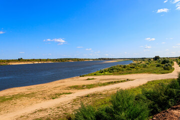 View of the Oka river in Russia