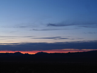 Mojave Desert at Sunset in California