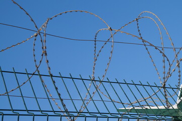 barbed wire fence
