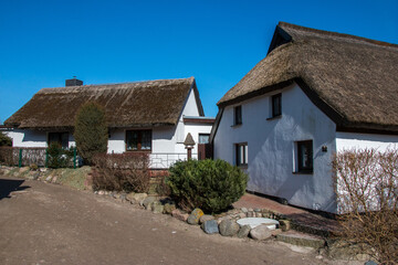 Fototapeta na wymiar traditional rügen village / village Vitt, Germany