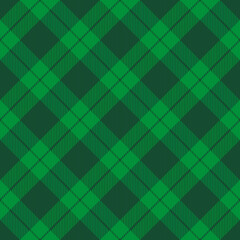 St. Patricks day dioganal tartan plaid