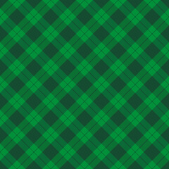 St. Patricks day dioganal tartan plaid