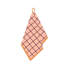 hanging kitchen towel isolated on white background