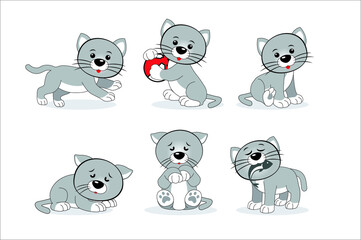 Cartoon cute cat collection