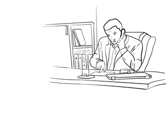 person in the office with a laptop